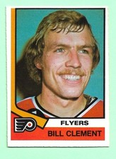 (1) BILL CLEMENT 1974-75 O-PEE-CHEE # 357 FLYERS ROOKIE EX-MT CARD (N3892). rookie card picture