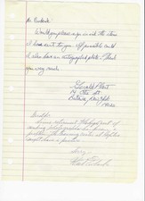 NY Jets Super Bowl Champs Coach Weeb Ewbank Hand-Written Letter Response to Fan