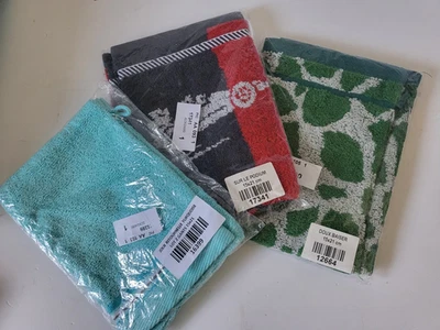 FR. SAGET Lot de 6 gants de toilette coloris assortis coton 15 x 21 cm - Photo 1/2