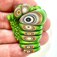 DVH Fordite Specimen Polished Face Mojito Green Michigan Jeep (6393)