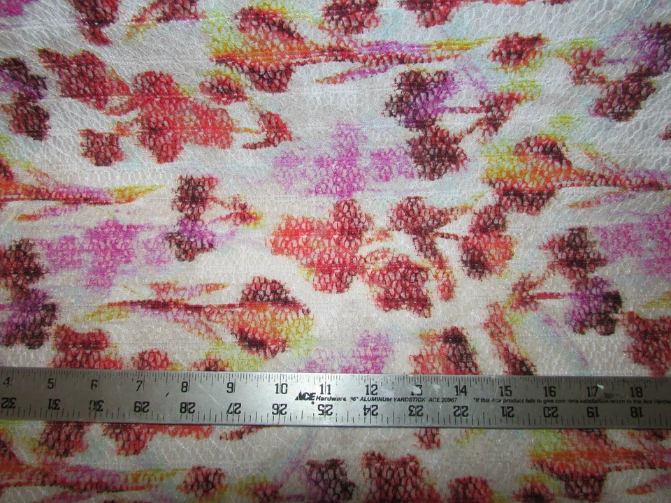 1-yard - 10"  POLY KNIT TEXTURED 2W STRETCH RARE TIE DYE PRINT - Image 2 of 3