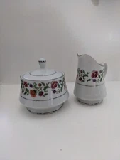 Wilshire House Fine China Pattern "Wind Song"  Sugar Bowl & Creamer Set