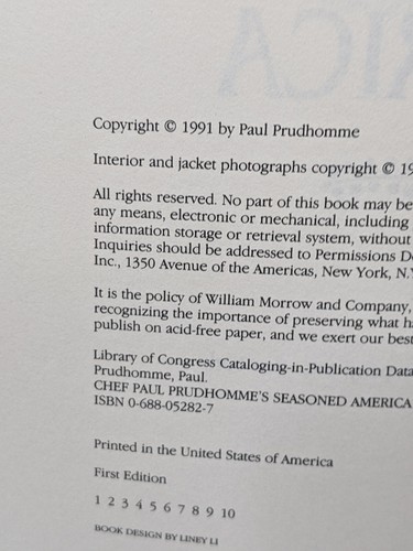 Chef Paul Prudhomme's Seasoned America 1991 HB/DJ First Edition Louisiana Cajun - Imagen 5 de 14