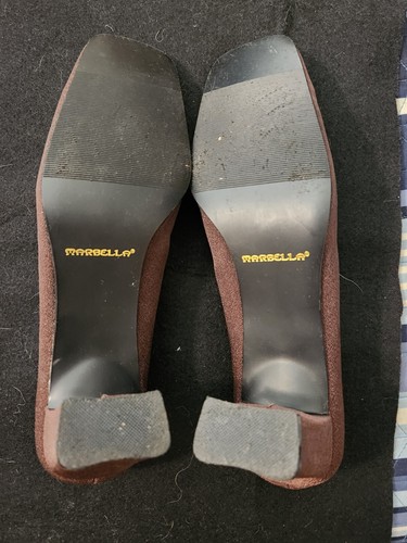Marbella Größe 7,5 braune Stacy Damenschuhe Slipper flache Zehenpartie - gebraucht - Bild 2 von 5