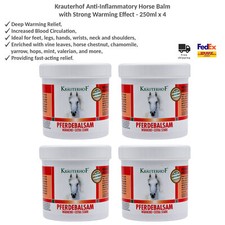 Krauterhof Anti-Inflammatory Horse Balm, Strong Warming Effect 250ml x 4