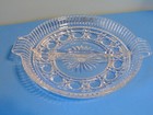 Vintage Indiana Clear Glass Button and Cane Windsor Round  Divided Relish Dish — photo 4