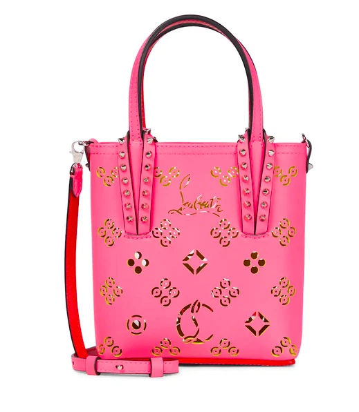 Christian Louboutin Mini Cabata Loubinthesky Perforated Leather Tote Pink  NWT!!