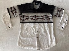 VTG Brooks Dunn Western Pearl Snap Shirt MENS LRG Panhandle Long Sleeve Aztec