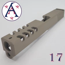 G17 SLIDE GEN 1-3, FDE CERAKOTE, 8 PORT CUT,  REAR SERRATIONS