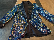 WEISSMAN SEQUINS TUXEDO STYLE JACKET DANCE COSTUME MEDIUM CHILD MC