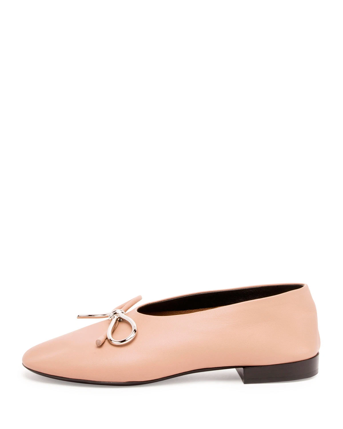 Balenciaga — NEW Balenciaga  Leather Bow Ballerina Flat Shoes Nude Beige 37 / 7 US