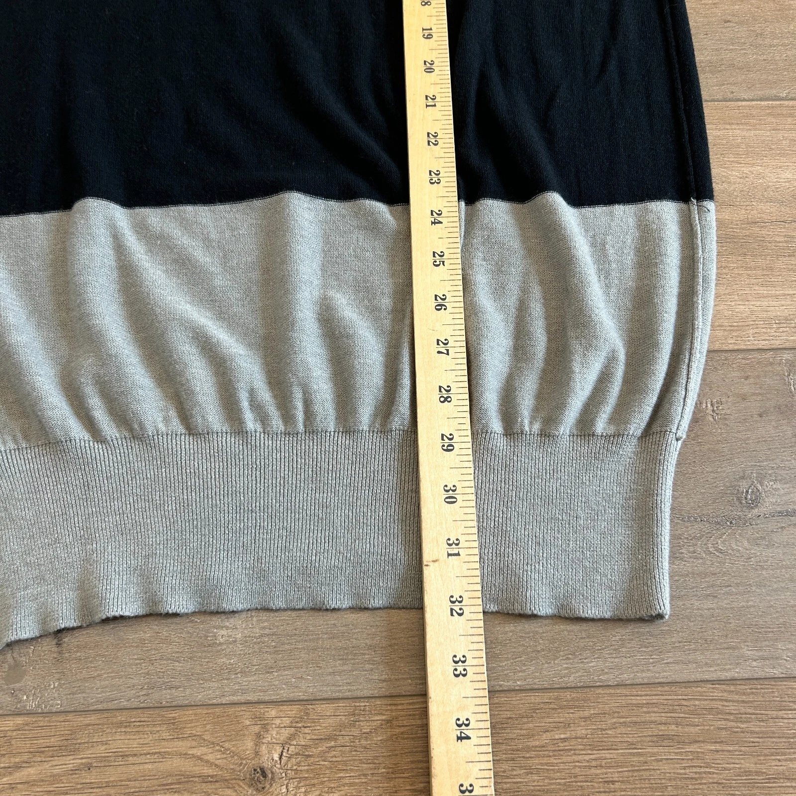 Abito maglione T Alexander Wang donna L nero grigio lana misto seta manica berretto