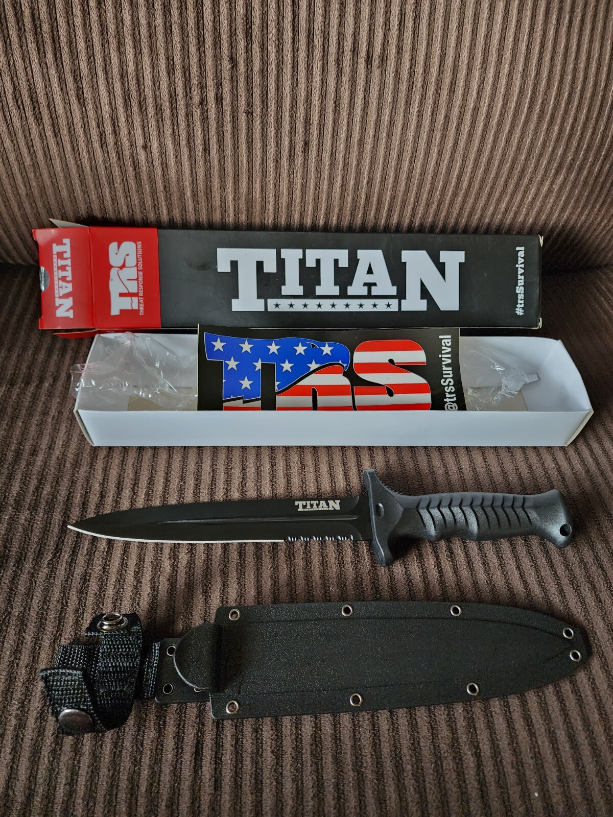 NIB TRS Tactical Survival Knife The Titan 12” Survival Serrated