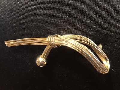 Vintage Kramer Brooch Wire Atomic Modernist 3 1/4''