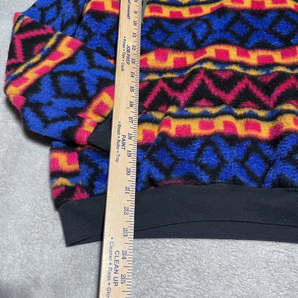 Chaqueta polar vintage para mujer pequeña mediana navajo azteca geométrica suroeste Foto 4 de 4