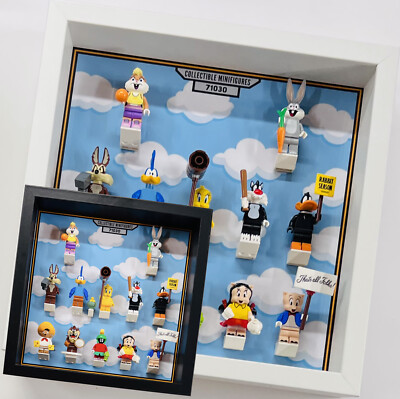 Display Rahmen für LEGO  Looney Tunes 71030 Minifiguren 27cm 25cm Koffer