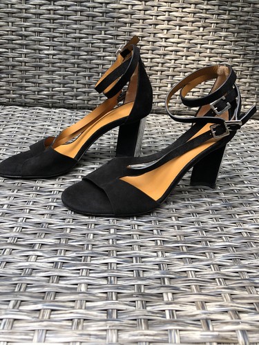 Robert Clergerie Ankle Strap Black Suede Sandals, Retail $675 (Size: 37.5EU) NEW - Picture 2 of 9
