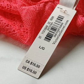 Victoria's Secret Dream Angels Lace Mini String Bikini Panty Hot Pink SZ M