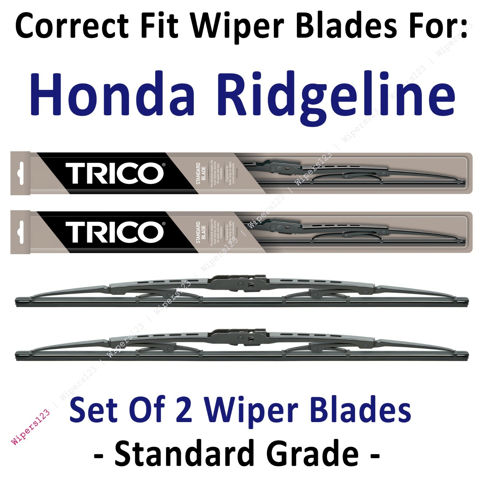 Wiper Blades 2Pack Standard Wipers fit 20092014 Honda Ridgeline