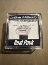 Zac Dalpe NHL Goal Scored Puck - September 17, 2019 - Meigray COA