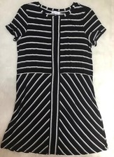 Calvin Klein Women's Short-Sleeve Striped T-Shirt Dress OX Navy White EUC