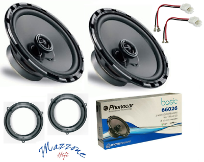 Phonocar - 66026 - Alpha 60 W 2-Way Car Speakers - 165 mm / 16.5 cm