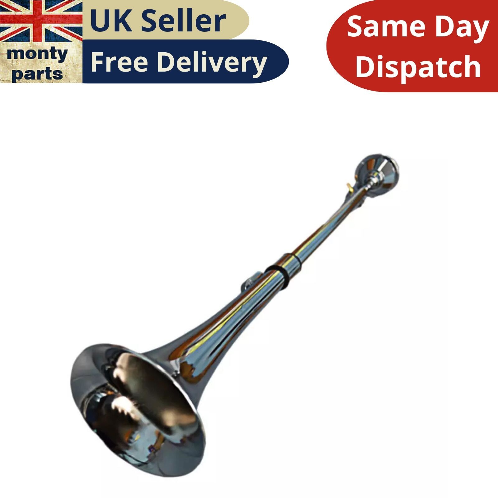 Super Loud Trumpet 100 cm 139db 12V/24V Air Horn Truck Van Bus Lorry Boat Metal