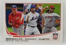 2013 Topps #287 Gio Gonzalez/R.A. Dickey/Johnny Cueto NM-MT 