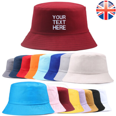 VDL Personalised Embroidered Cotton Adult Fisherman Bucket Hat