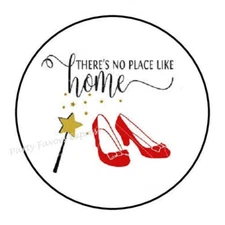 THERE'S NO PLACE LIKE HOME ENVELOPE SEALS LABELS STICKERS PARTY FAVORS