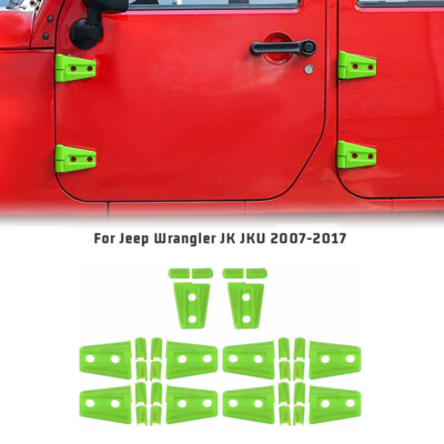 #ad 10X Door Hinge Cover Hood Hinge Trim For Jeep Wrangler JK JKU 07 17 Green Parts $28.99