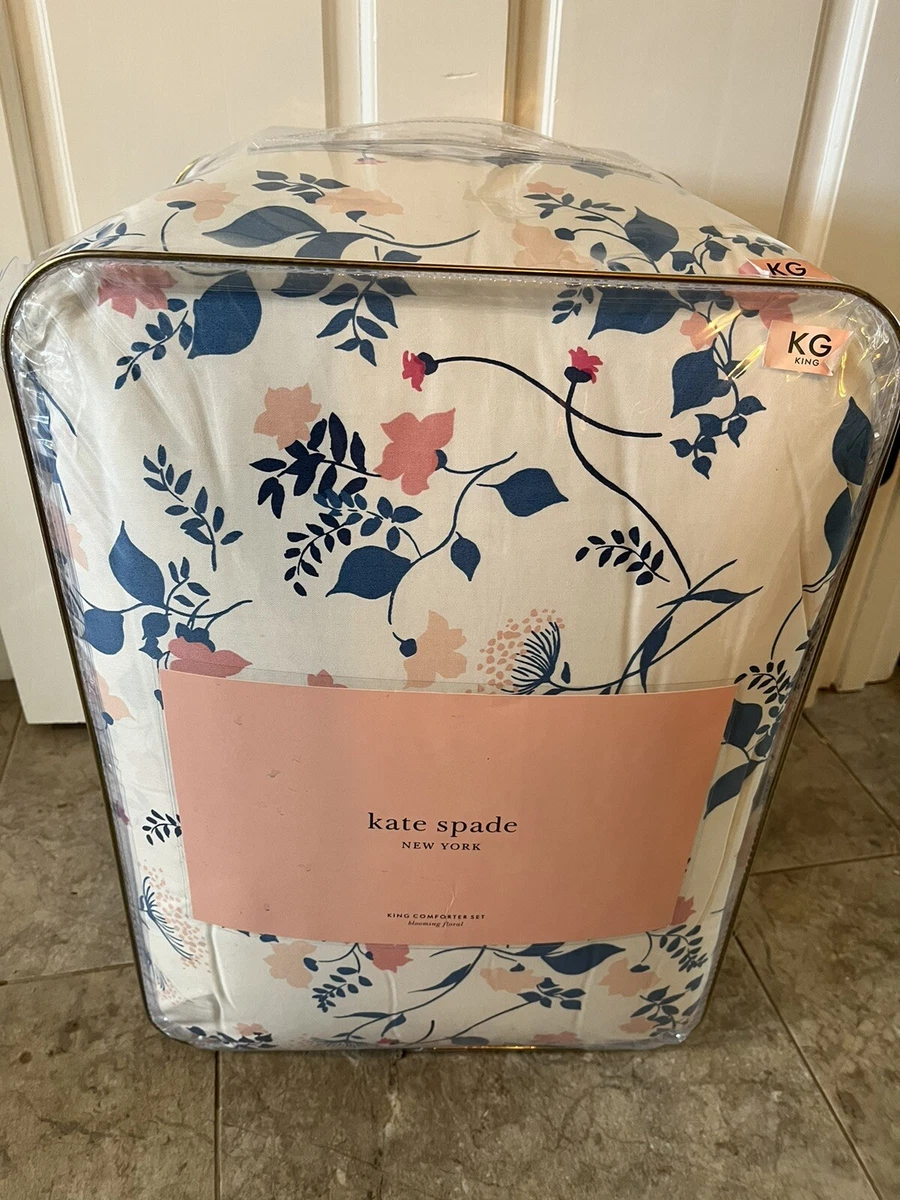 NEW ! BLUE FLOWERS KING SIZE BY KATE SPADE , New York