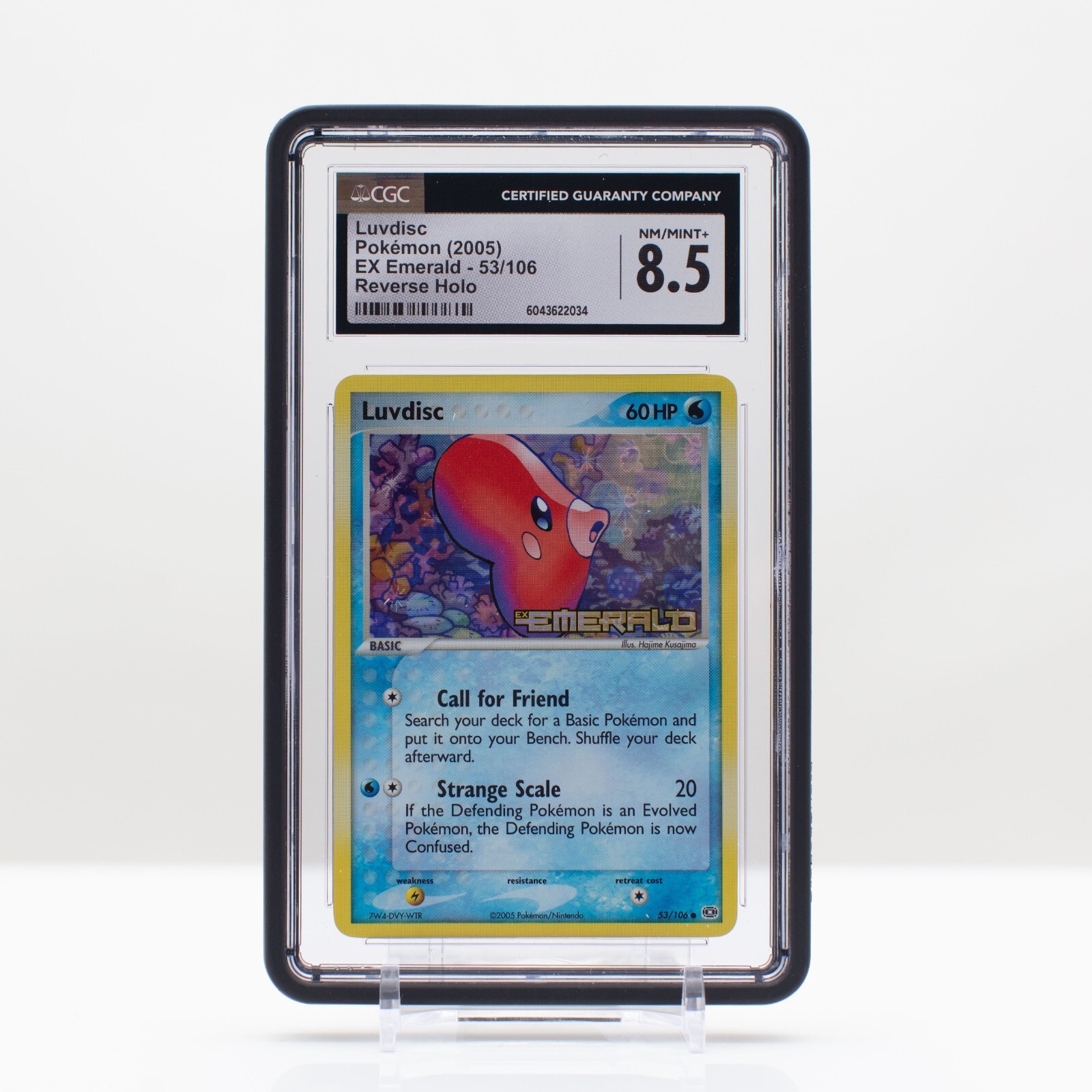 Pokemon Luvdisc Reverse Holo #53 EX Emerald 2005 - CGC 8.5