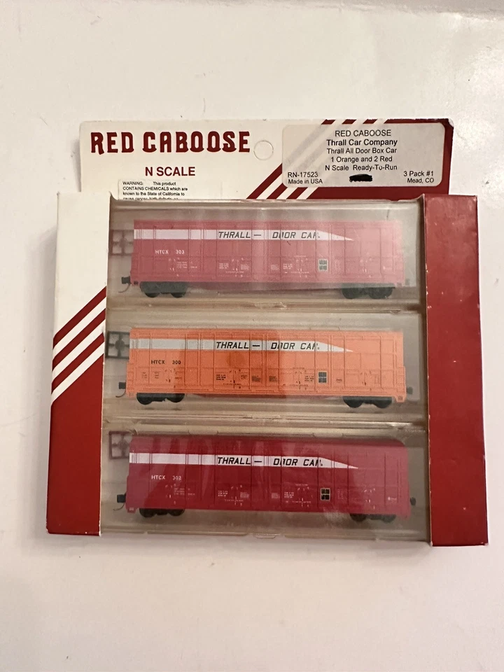 Red Caboose N RN-17523 Thrall Car Company 3 Pack Box Car - Image 2 of 4