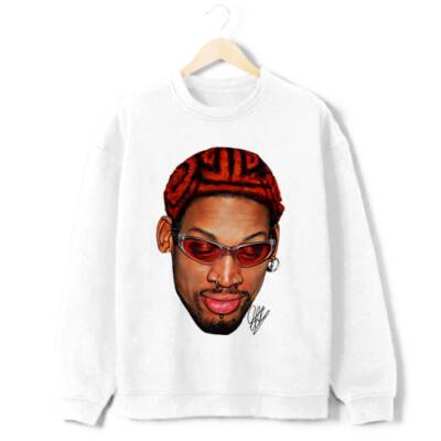 Dennis Rodman Zig Zag Red Hair Rodzilla Hollywood 90's Vintage