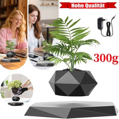Desk Levitating Plant Pot Floating Air Bonsai Pot Suspension Flower Pot Black
