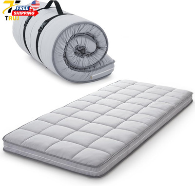 4Inch Cot Mattress Topper Small Single Gel Infused Memory Foam Machine Washable