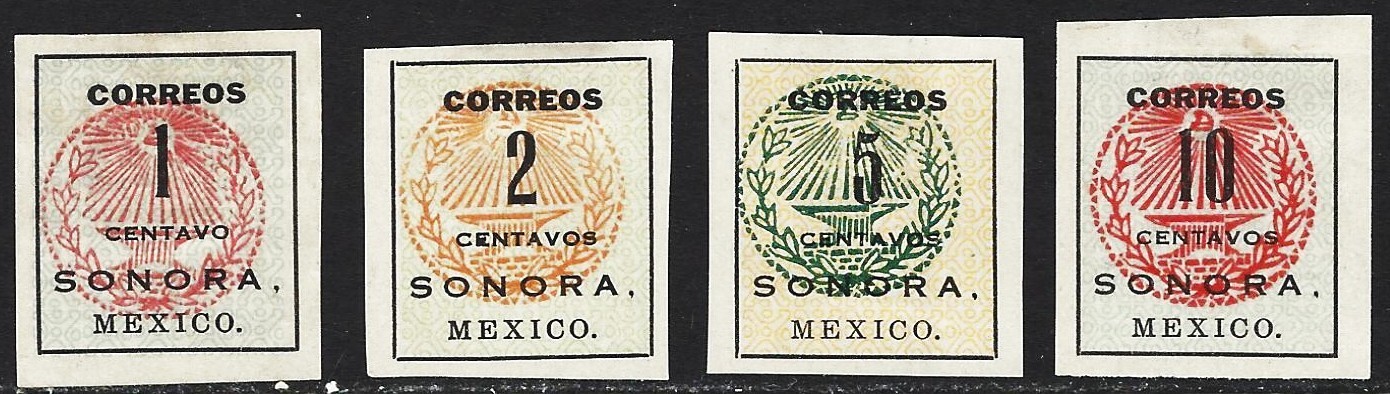 MEXICO 1914  SCOTT 405-8 SONORA MINT