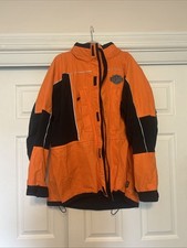 Harley Davidson 2XL Reflective Motorcycle Jacket Orange And Black Gortex