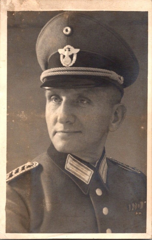 WW2 WWII German Army Military Wehrmacht Photo Postcard POLICEMAN Studio Portrait