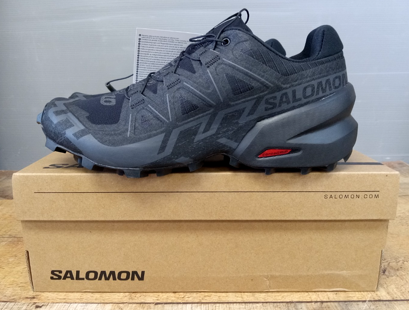 Scarpa da trail running donna Salomon "Speedcross 6" nero fantasma taglia US 7 5