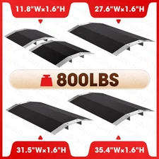 VNN Wheelchair Ramp Bridge Door Threshold Ramps Black Aluminum 800 LBS Capacity