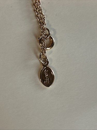 Vintage Avon Halskette goldfarbene Kette Hänger Träne Kunstperlen 14,5 Zoll - Bild 4 von 5