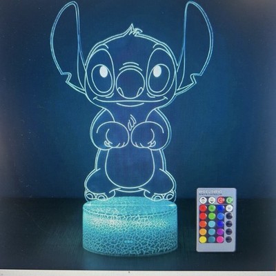 Lilo And Stitch 3D LED Creative Desk Lamp Remote Intelligent 16 Color Lights
