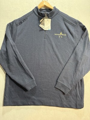 Men's Nike Golf Dri-Fit Johnnie Walker Quarter 1/4 Zip Pullover Navy Blue XL NWT