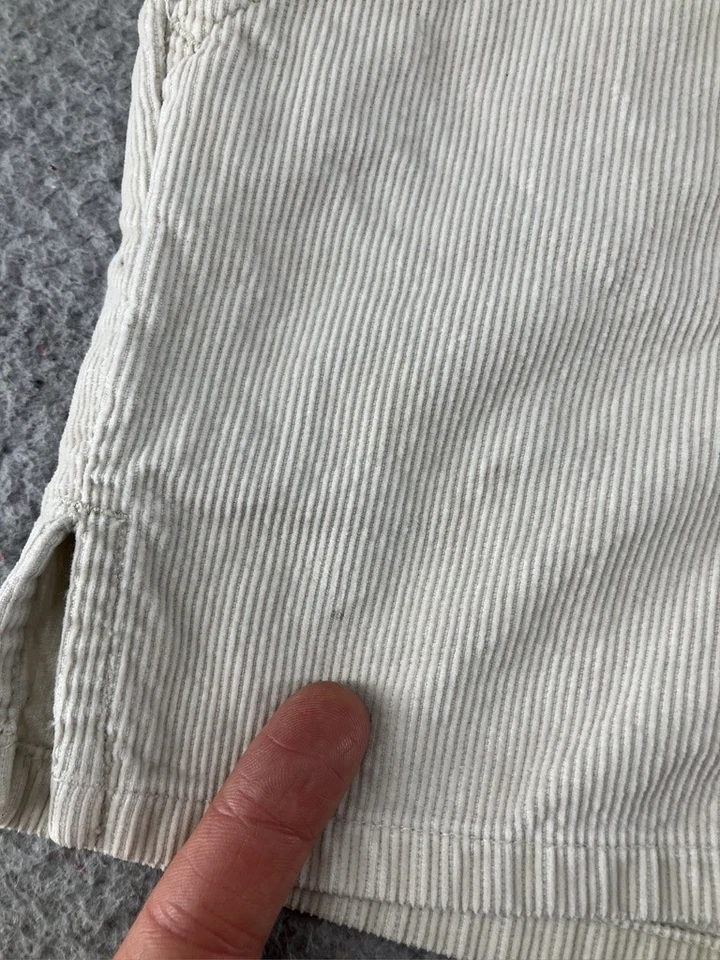 Pantalones Cortos Old Navy Para Mujer 14 Beige Cintura Ultra Baja Pana 100% Algodón Bolsillos Y2K Foto 3 de 4