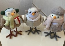 Target Wondershop Featherly Friends  3 Mini Fabric Birds Bright Christmas 2024