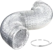 Baseaire Dehumidifier Aluminum foil Intake Duct 10 inches Diameter 10 ft Long