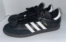 Adidas Mens Shoes Black White 12 OG Samba Soccer Suede Leather Athletic