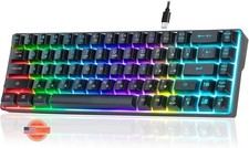 Teclado LED para juegos RGB al 60 , dise o de 68 teclas teclado con cable con 10